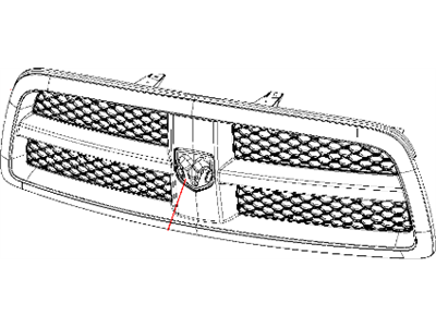 Mopar 1KX581XFAB Grille-Radiator