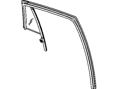 Mopar 5074661AE Glass-Door Glass Run With Glass