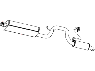 Mopar 52125078AF Exhaust Muffler And Tailpipe