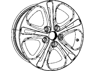 Mopar 1TE70DD5AB Aluminum Wheel