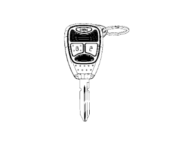 Mopar 68000603AC Key-Blank With Transmitter