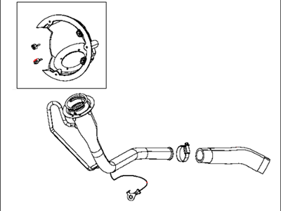 2020 Ram 3500 Fuel Filler Neck - 68442600AA