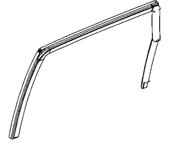 Mopar 4724778AF WEATHERSTRIP-Rear Door Glass Run