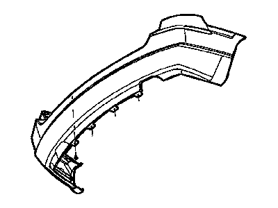 Mopar 5102346AA Rear Primered Upper Bumper Cover