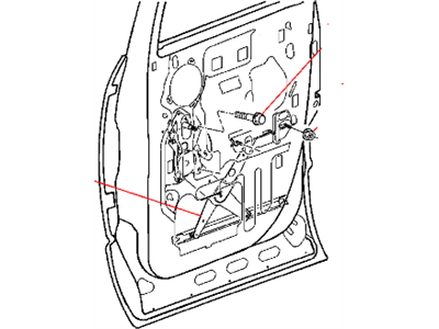 Mopar 55276117AB Rear Door Window Regulator