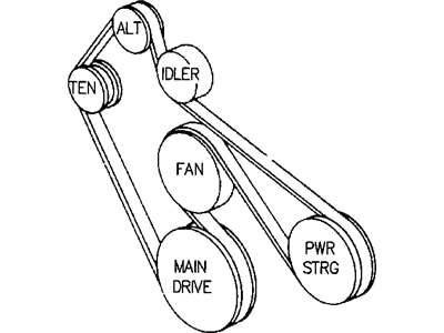 1999 Dodge Ram Van Drive Belt - 53010306