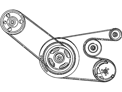 1999 Chrysler Town & Country Drive Belt - 4861401