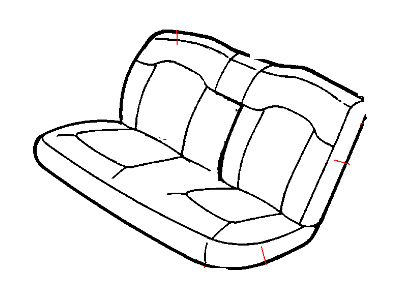 Mopar 1DG791DVAA Rear Seat Cushion Cover