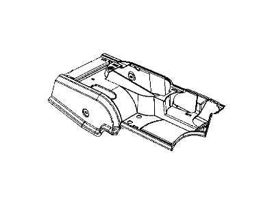 2007 Jeep Wrangler Center Console Base - 1FH661D5AA