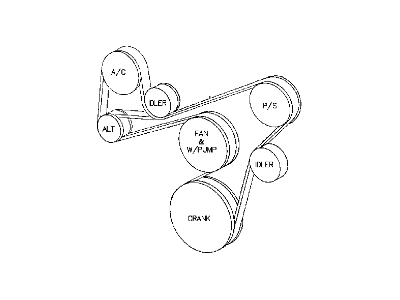 2000 Jeep Cherokee Drive Belt - 4883445AA