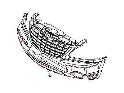 Mopar 5142729AA Fascia Front Upper Primed See Note