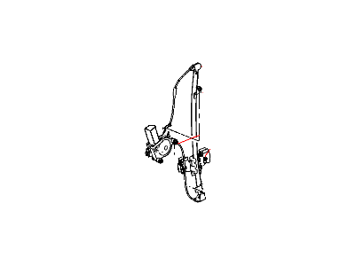 Mopar 55359559AA Window Regulator Rear Drivers Side