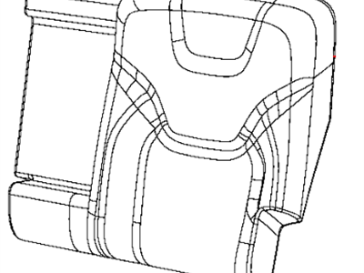 Mopar 5RA81LAAAC Rear Seat Back Cover Right