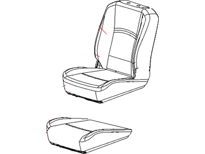 Mopar 1QU46XDVAA Front Seat Cushion Cover