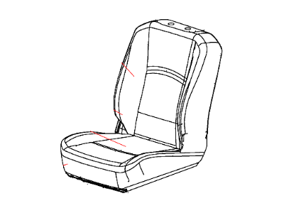 Mopar 5LC57DK2AA Front Seat Cushion Cover