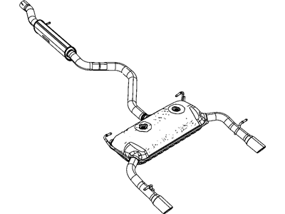 Mopar 52022288AH Exhaust Muffler And Tailpipe