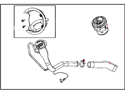 2015 Ram 2500 Fuel Filler Neck - 68252258AA