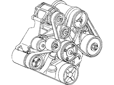 2002 Dodge Ram 3500 Drive Belt - 53032523AA