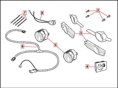 Mopar 82211307 Fog Light Kit