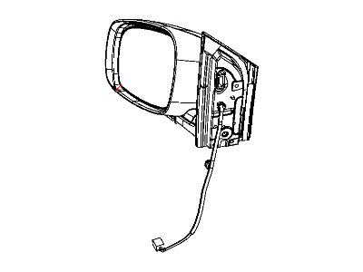 Mopar 1JG691XRAM Outside Rear-View Mirror Left