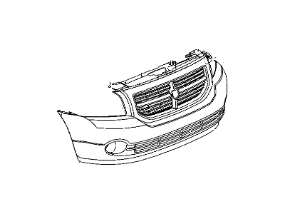 Mopar 5183407AB Front Primered Bumper Cover