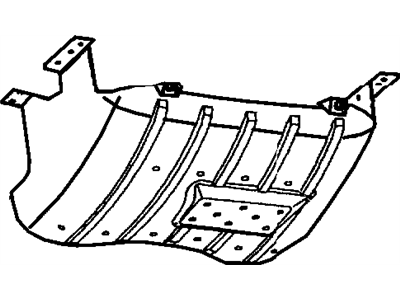 2003 Jeep Grand Cherokee Fuel Tank Skid Plate - 52100376AG