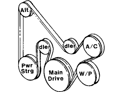 Mopar 4861322AB Belt-A/C Compressor