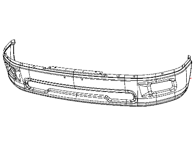 Mopar 55112609AA Bumper Face Bar Chrome Front