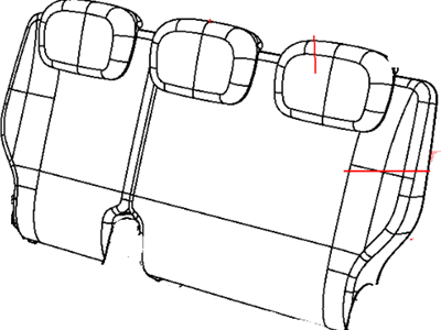 Mopar 5SQ90DX9AA Rear Seat Back Cover Right