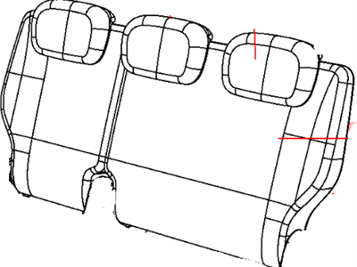 Mopar 5SQ81DX9AA Rear Seat Back Cover Left