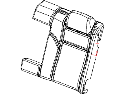 Mopar 5QX93JRRAA Rear Seat Back Cover Left