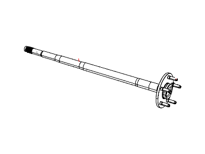 Mopar 68045423AA Rear Axle Shaft Left