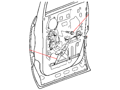 Mopar 55277091AA Left Rear Window Regulator