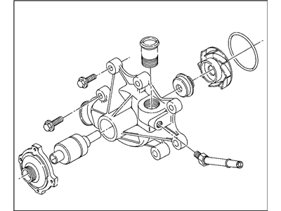 1997 Dodge Ram 2500 Water Pump - 53021074AB