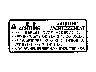 Mopar MR460466 Label-Fan Caution