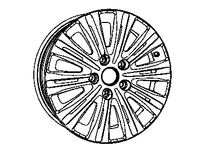 Mopar 1SP67GSAAA Aluminum Wheel