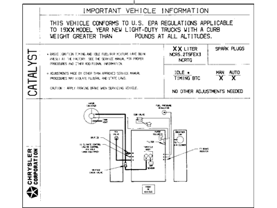 Mopar 52022100AA Label-Emission