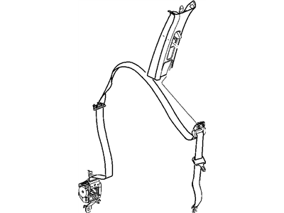 Mopar 5HQ261D5AC Front Outer Seat Belt