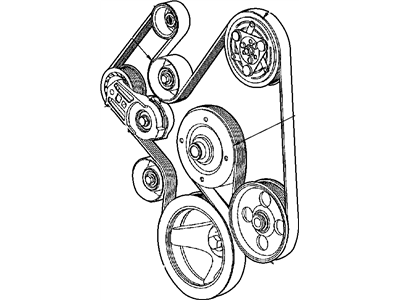 2003 Dodge Ram 3500 Drive Belt - 53032132AI