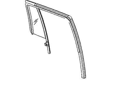 Mopar 5074222AD Glass-Rear Door Fixed With Run Ch