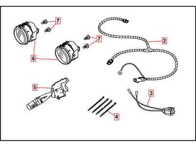 Mopar 82212056 Fog Light Kit