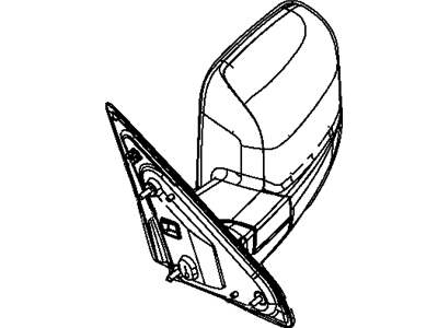 Mopar 55372069AF Outside Rearview Manual Mirror