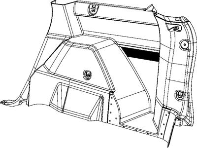 Mopar 1JW31XDVAC Panel-Quarter Trim