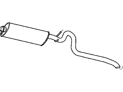 Mopar 52101052AF Exhaust Muffler And Tailpipe