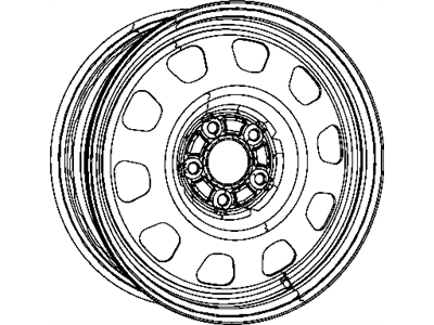 Mopar YX87S4AAA Steel Wheel