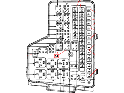 2005 Dodge Ram 1500 Fuse Box - 68005477AA