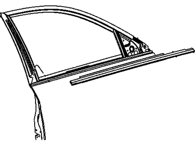 Mopar 5054117AA WEATHERSTRIP-Front Door Belt