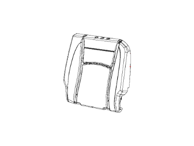 Mopar 5NA53LU7AA Rear Seat Back Cover Left