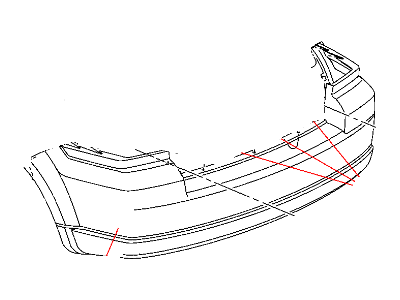 Mopar YC95TZZAB Rear Bumper Cover