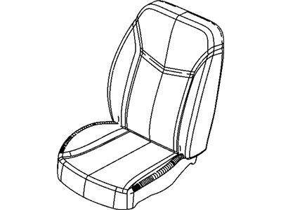 Mopar 1RX22XDVAA Front Seat-Cushion Cover-Top Back Right